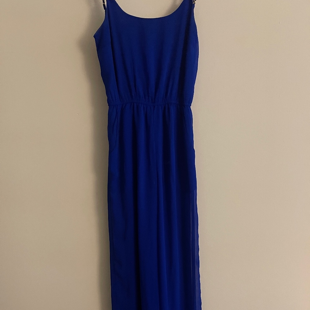 Royal Blue Pants Romper
